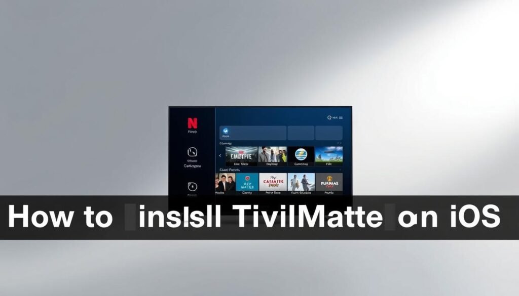 A sleek, modern IPTV player interface against a minimalist backdrop. In the foreground, a clean, uncluttered display showcasing various streaming options and intuitive controls. The middle ground features a subtle grid layout highlighting different content categories, while the background maintains a serene, muted tone to draw the viewer's focus to the player's functionality. Soft, directional lighting accentuates the crisp, high-resolution graphics, creating a sense of professionalism and sophistication. The overall composition conveys a seamless, user-friendly experience, ideal for illustrating a guide on installing TiviMate on iOS devices.