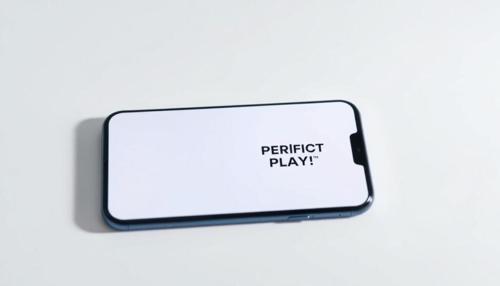 Sleek, modern, and minimalist interface of Perfect Player IPTV app, displayed on a high-end smartphone against a clean, white background. The app's logo prominently featured, conveying its professionalism and reliability. Soft, directional lighting casts subtle shadows, highlighting the app's intuitive layout and user-friendly design. The scene exudes a sense of simplicity, sophistication, and the convenience of streaming live TV and media content on the go.